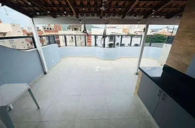 Cobertura com 2 dormitórios à venda, 102 m² por r$ 410.000,00 - enseada - guarujá/sp