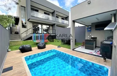 Casa 03 quartos, suite e gourmet com piscina - cond. trilhas do sol!!
