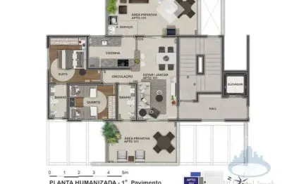 Apartamento com área privativa para venda em sabará, ana lúcia, 2 dormitórios, 1 suíte, 2 banheiros, 2 vagas