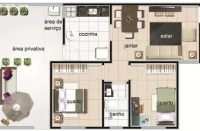 Cobertura para venda em belo horizonte, santa mônica, 2 dormitórios, 1 banheiro, 1 vaga