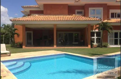 Sobrado com 5 dormitórios à venda, 475 m² por r$ 3.600.000,00 - lago azul condomínio e golfe clube - araçoiaba da serra/sp