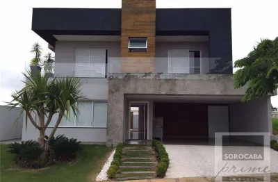 Sobrado com 3 dormitórios à venda, 280 m² por r$ 1.710.000 - condomínio mont blanc - sorocaba/sp, próximo ao shopping iguatemi.