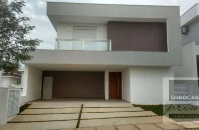 Sobrado com 3 dormitórios à venda, 280 m² por r$ 1.410.000 - condomínio mont blanc - sorocaba/sp, próximo ao shopping iguatemi.