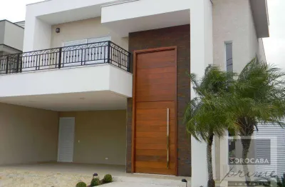 Sobrado com 4 dormitórios à venda, 331 m² por r$ 2.190.000 - condomínio mont blanc - sorocaba/sp, próximo ao shopping iguatemi e mercado tauste,