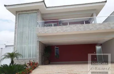 Sobrado com 3 dormitórios à venda, 318 m² por r$ 2.200.000,00 - condomínio chácara ondina - sorocaba/sp