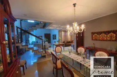 Sobrado com 4 dormitórios à venda, 360 m² por r$ 2.200.000,00 - condomínio village sunset - sorocaba/sp