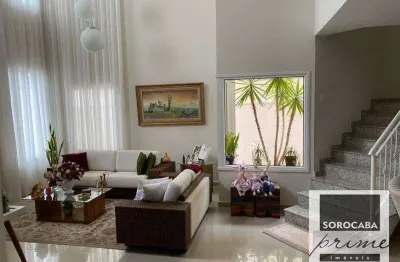 Sobrado com 3 dormitórios à venda, 325 m² por r$ 2.600.000,00 - condomínio village sunset - sorocaba/sp