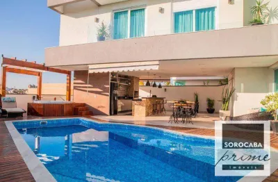 Sobrado com 5 dormitórios (sendo 3 suítes) à venda, 416 m² por r$ 5.600.000 - alphaville - votorantim/sp