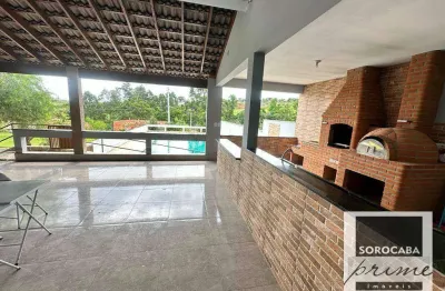 Chácara com 3 dormitórios à venda, 2500 m² por r$ 800.000,00 - caguaçu - sorocaba/sp