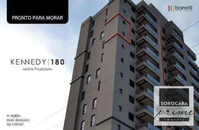 Apartamento lançamento com 2 dormitórios (sendo 1 suíte) à venda, 57 m² - edifício kennedy 180 - jardim paulistano - sorocaba/sp