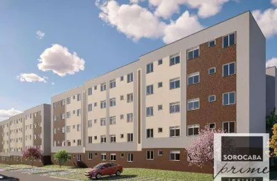 Apartamento lançamento com 2 dormitórios à venda, 44 m² -lar valência - caguaçu - sorocaba/sp