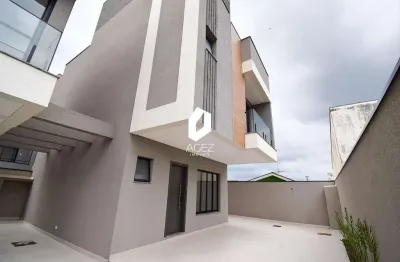 Sobrado com 03 quartos, 01 suíte, terraço e 02 vagas no portão, curitiba - pr