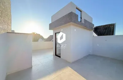 Sobrado novo a venda em condomínio, 03 quartos 01 suíte, terraço, bairro xaxim.