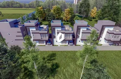 Sobrado novo a venda com 03 quartos 02 vagas e terraço - curitiba-pr - portão!