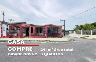 Vendo casa de 3 quartos na cidade nova ii, com 244m2 em manaus