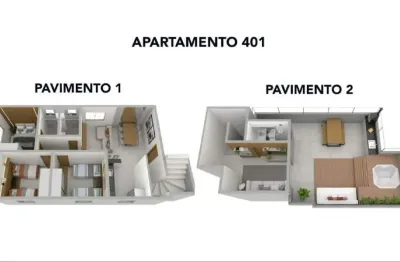 Cobertura à venda, 1 quarto, 2 vagas, araguaia - belo horizonte/mg