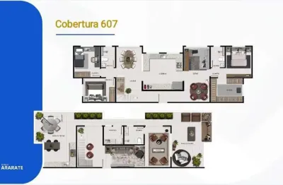 Cobertura à venda, 2 quartos, 2 vagas, teixeira dias - belo horizonte/mg