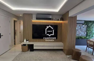 Apartamento com 3 dormitórios à venda, 136 m² por r$ 2.100.000 - jerivás - vila anastácio