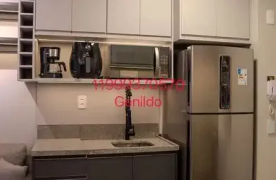 Apartamento mobiliado com 1 quarto, sala e cozinha integrados com sacada, próximo lado da usp,  fl55