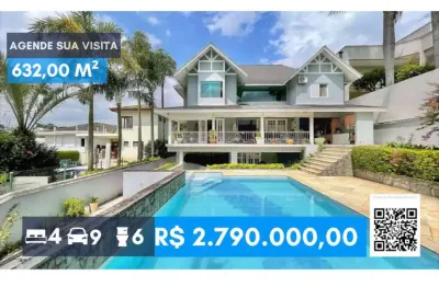 Cond são paulo ii - casa linda, 4 suítes, piscina, gourmet, condo completo!