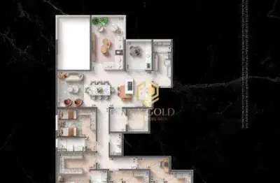 Apartamento com 4 dormitórios à venda, 171 m² por r$ 1.675.800,00 - barranco - taubaté/sp