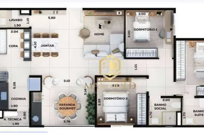 Apartamento com 3 dormitórios à venda, 110 m² por r$ 660.000,00 - jardim das nações - taubaté/sp