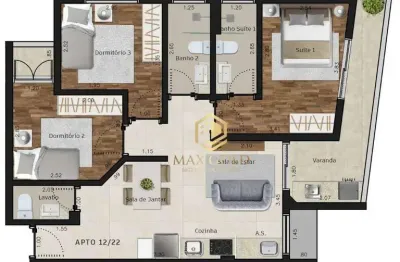 Apartamento com 3 dormitórios à venda, 98 m² por r$ 913.000,00 - itaguá - ubatuba/sp