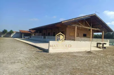 Chácara com 4 dormitórios para alugar, 3000 m² por r$ 8.000,10/mês - aterrado - tremembé/sp