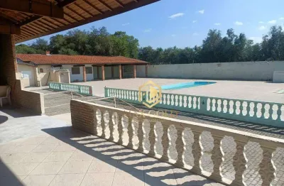 Chácara com 4 dormitórios para alugar, 3000 m² por r$ 8.000,10/mês - aterrado - tremembé/sp