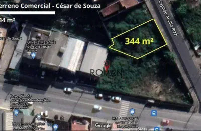 Terreno à venda, 344 m² por r$ 350.000,00 - cézar de souza - mogi das cruzes/sp