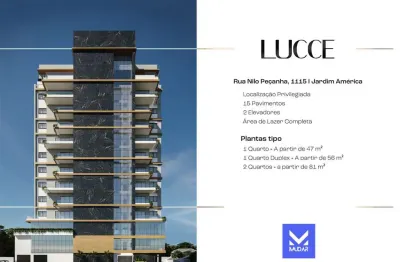 Apartamento com 2 quartos, suíte e 1 vaga – edifício lucce