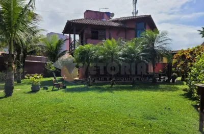Linda casa com amplo terreno na praia do capricórnio, caraguatatuba sp