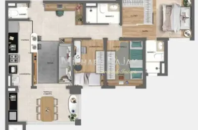 Apartamento tipo para venda com 2 quartos, sendo 2 suítes - michael pajak (11)99996 - 4550