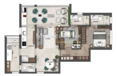 Apartamento tipo para venda com 2 quartos, sendo 2 suítes - michael pajak (11) 99996  -4550