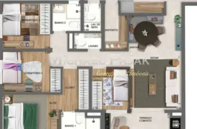 Apartamento tipo para venda com 3 quartos, sendo 1 suíte - michael pajak (11) 99996-4550