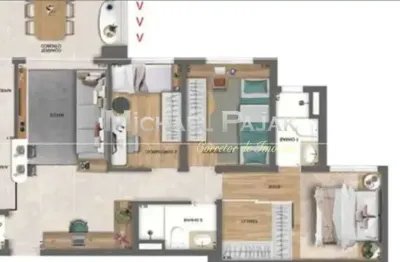 Apartamento tipo para venda com 3 quartos, sendo 1 suíte - michael pajak (11) 99996-4550