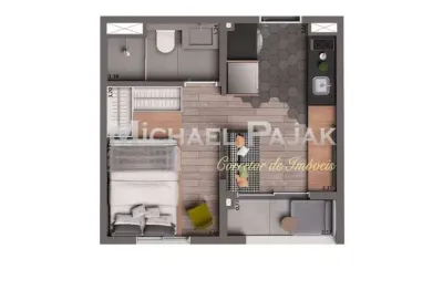 Studio para venda em pinheiros com 1 quarto - michael pajak (11) 99996-4550