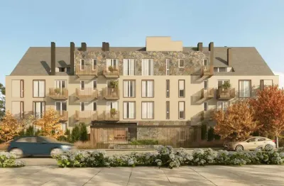 Apartamento com terraço em gramado - novos - pronto para morar - área de lazer e aceita pet