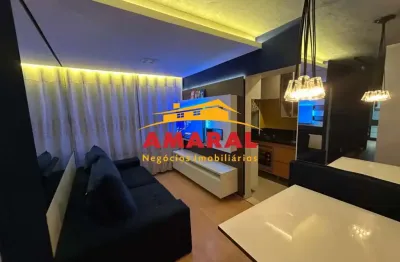 Lindo Apartamento de 2 Dormitórios com armários planejados no Condomínio Flex Suzano