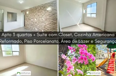 Oportunidade!! apartamento reformado, 3 quartos sendo 1 suíte com closet! cozinha americana. à venda na portuguesa - rio de janeiro/rj