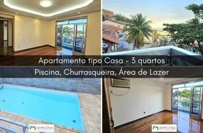 Apartamento tipo casa, 3 quartos, à venda na freguesia (ilha do governador) - rio de janeiro/rj