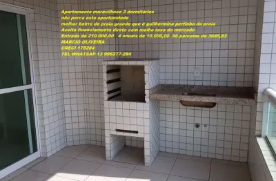 Apartamento tres dormitorios vila guilhermina praia grande sp