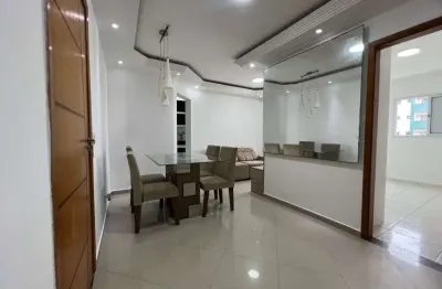 Apartamento dois dormitórios com varanda gourmet vila tupi praia grande sp
