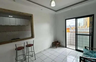 Apartamento um dormitório com sacada vila tupi praia grande