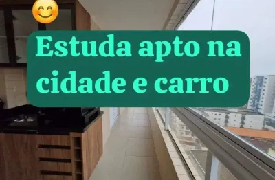Apartamento dois dormitórios vista mar campo da aviação