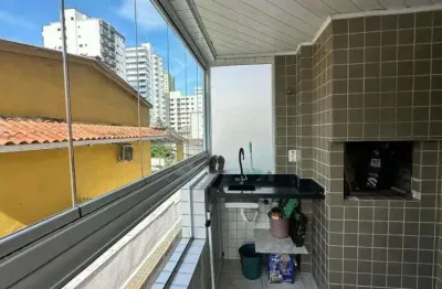 Apartamento um dormitório com sacada gourmet guilhermina praia grande sp