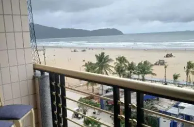Apartamento três dormitórios vista mar guilhermina praia grande sp