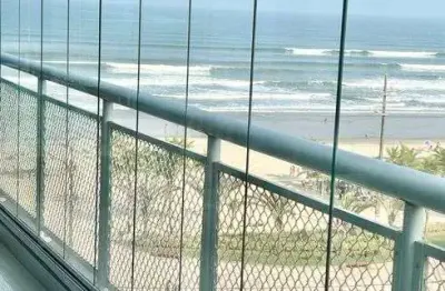 Apartamento três dormitórios vista mar tupi praia grande sp