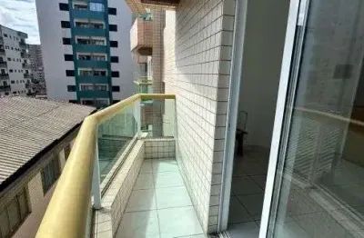Apartamento um dormitório com sacada vila tupi praia grande sp