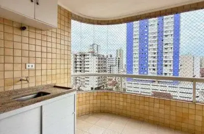 Apartamento um dormitório varanda gourmet vila tupi praia grande sp